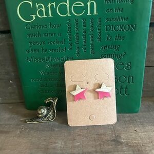 NWT Hot Pink Star Earrings